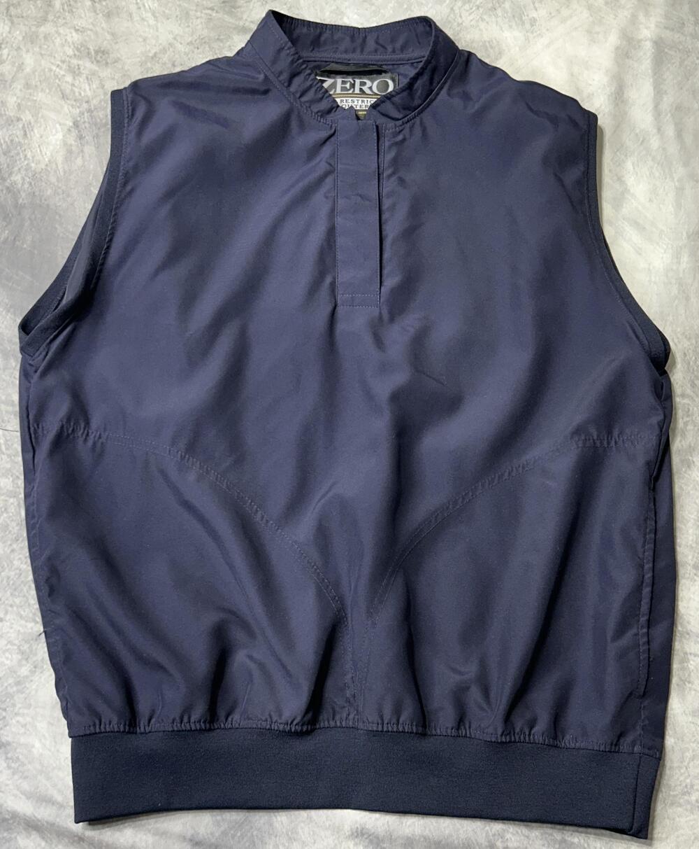 Zero Restriction Vest Womens M Blue Golf Windbreaker USA Snap